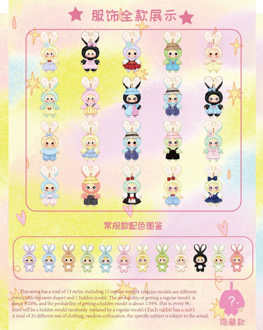Baby Three - Macaron Cute Bunny Plush Blind Box Assortment (Display of 6)