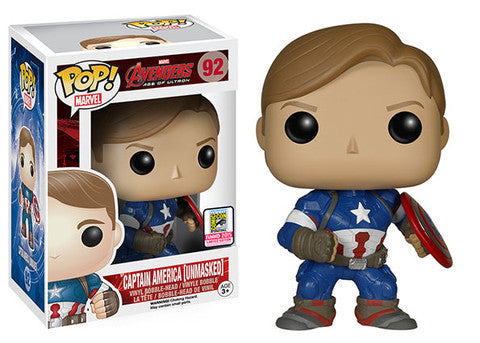 Avengers Age of Ultron - Captain America [Unmasked] 2015 SDCC Exclusive Pop! Vinyl #92