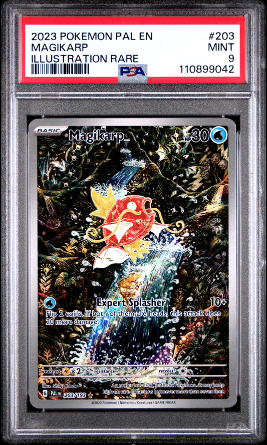 2023 Pokemon Pal En-Paldea Evolved - Magikarp - 203 - Illustration Rare - PSA 9