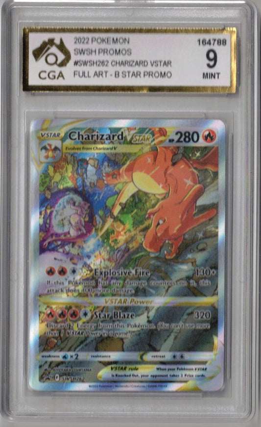 2022 Pokemon Sword & Shield Promo SWSH262 Charizard VStar - CGA 9
