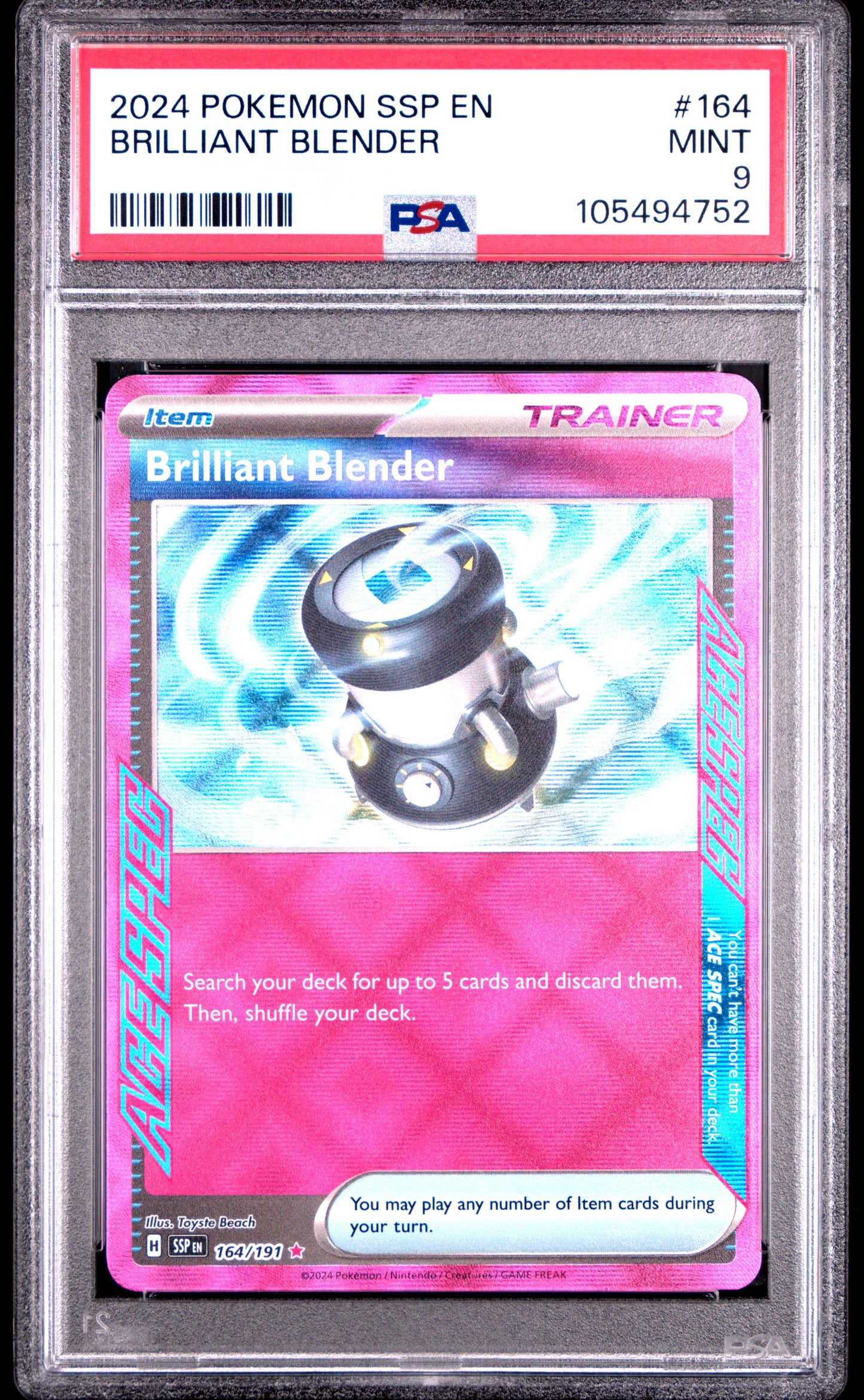 2024 Pokemon Ssp En-Surging Sparks 164 Brilliant Blender