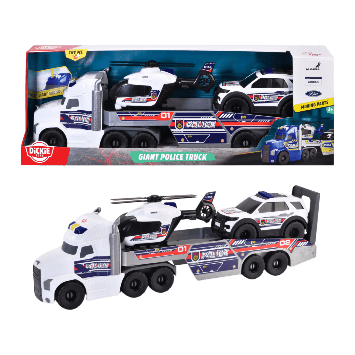 Dickie Toys - Giant Police Truck 70cm