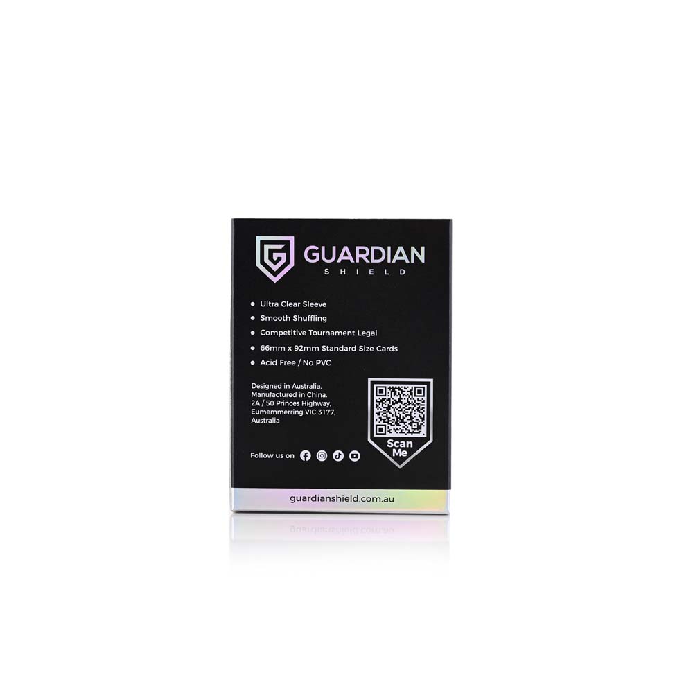 GUARDIAN SHIELD  Deck Sleeves - Black 100pk