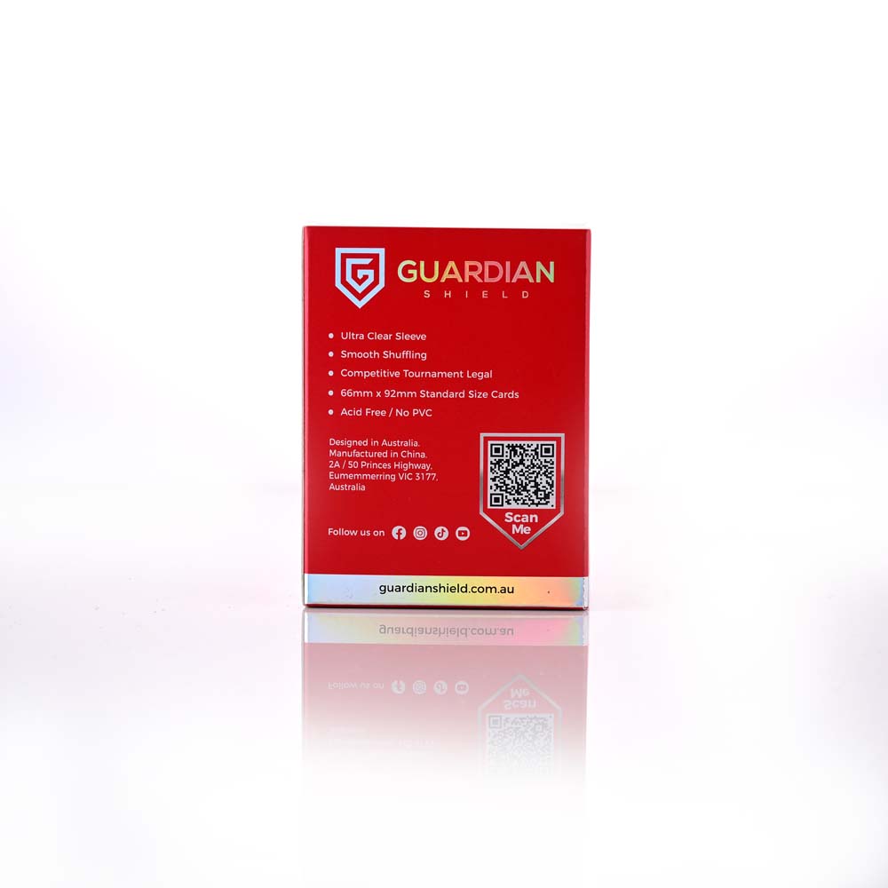GUARDIAN SHIELD  Deck Sleeves - Red 100pk
