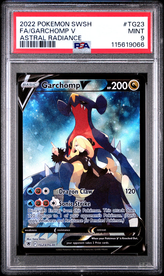 2022 Pokemon Sword & Shield Astral Radiance Tg23 Garchomp V - PSA 9