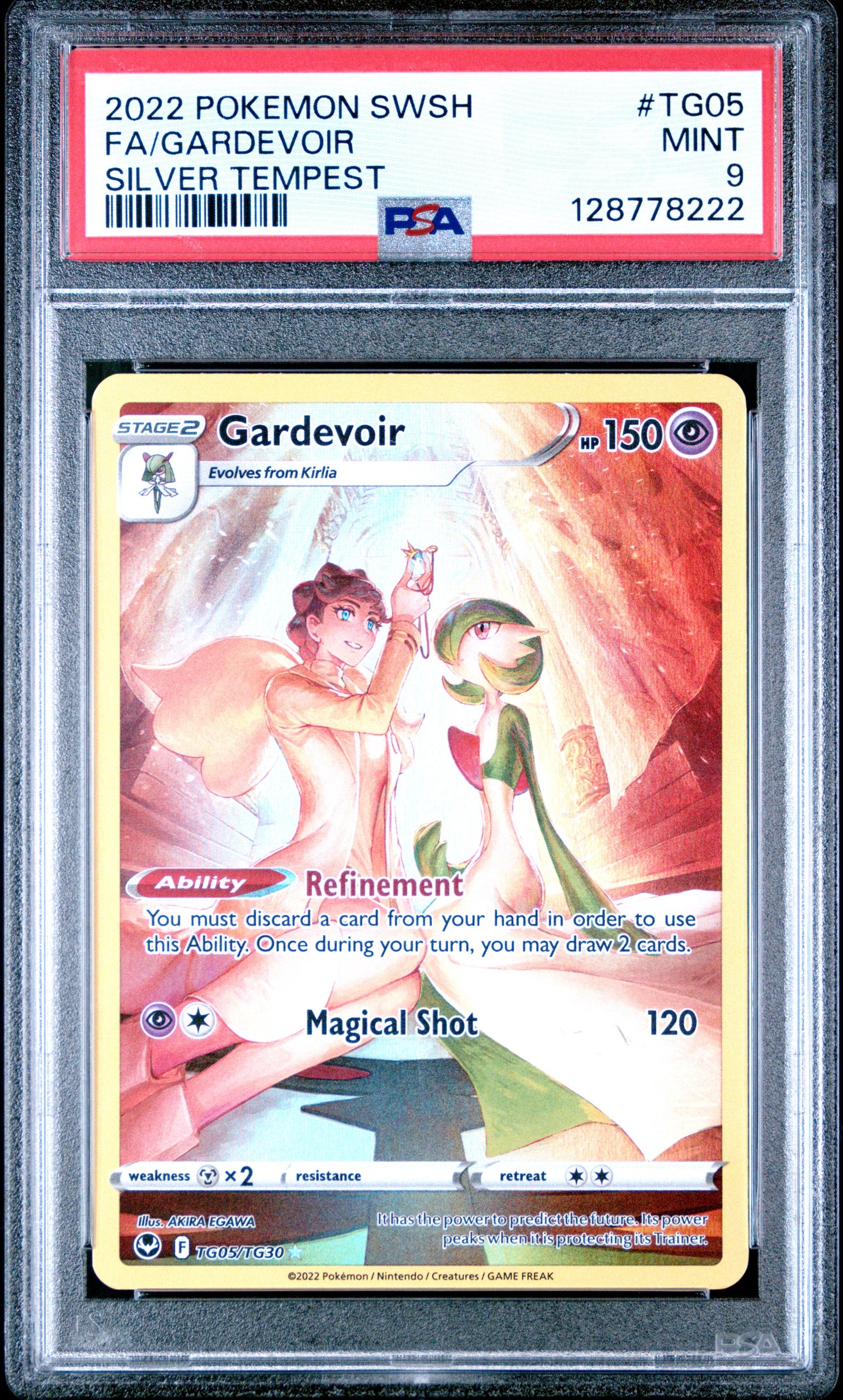 2022 Pokemon Sword & Shield Silver Tempest Tg05 Gardevoir - PSA 9