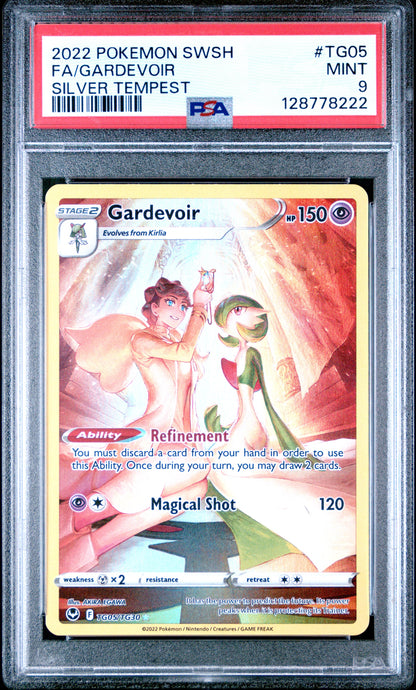 2022 Pokemon Sword & Shield Silver Tempest Tg05 Gardevoir - PSA 9