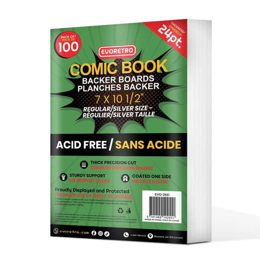 EVORETRO Regular/Silver Size Comic Boards (100ct)