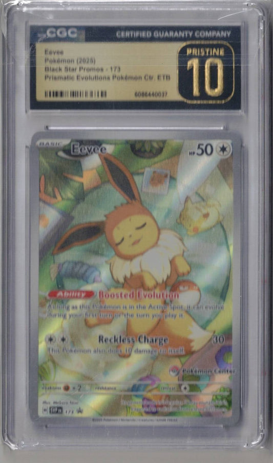 2025 Pokemon Svp En-Sv Black Star Promo 173 Eevee Prismatic Evolutions Pc Etb - Pristine CGC 10