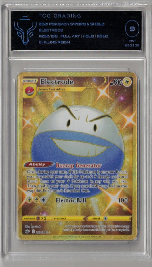 2021 Pokemon Sword & Shield Chilling Reign 222 Electrode - TCG 9