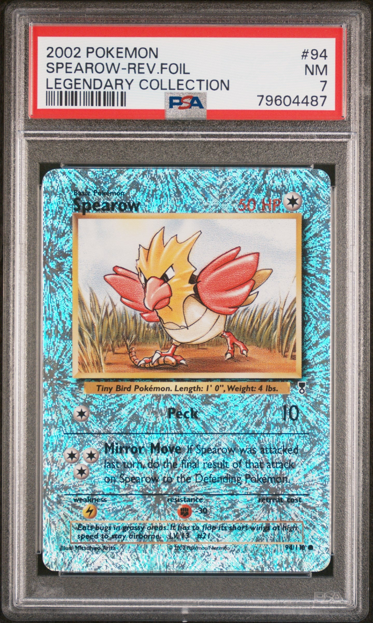 2002 Pokemon Legendary Collection 94 Spearow Rev.Foil