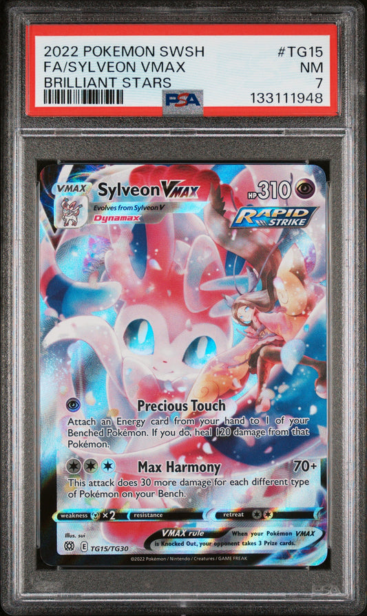 2022 Pokemon Sword & Shield Brilliant Stars Tg15 Fa/Sylveon Vmax Brilliant Stars - PSA 7