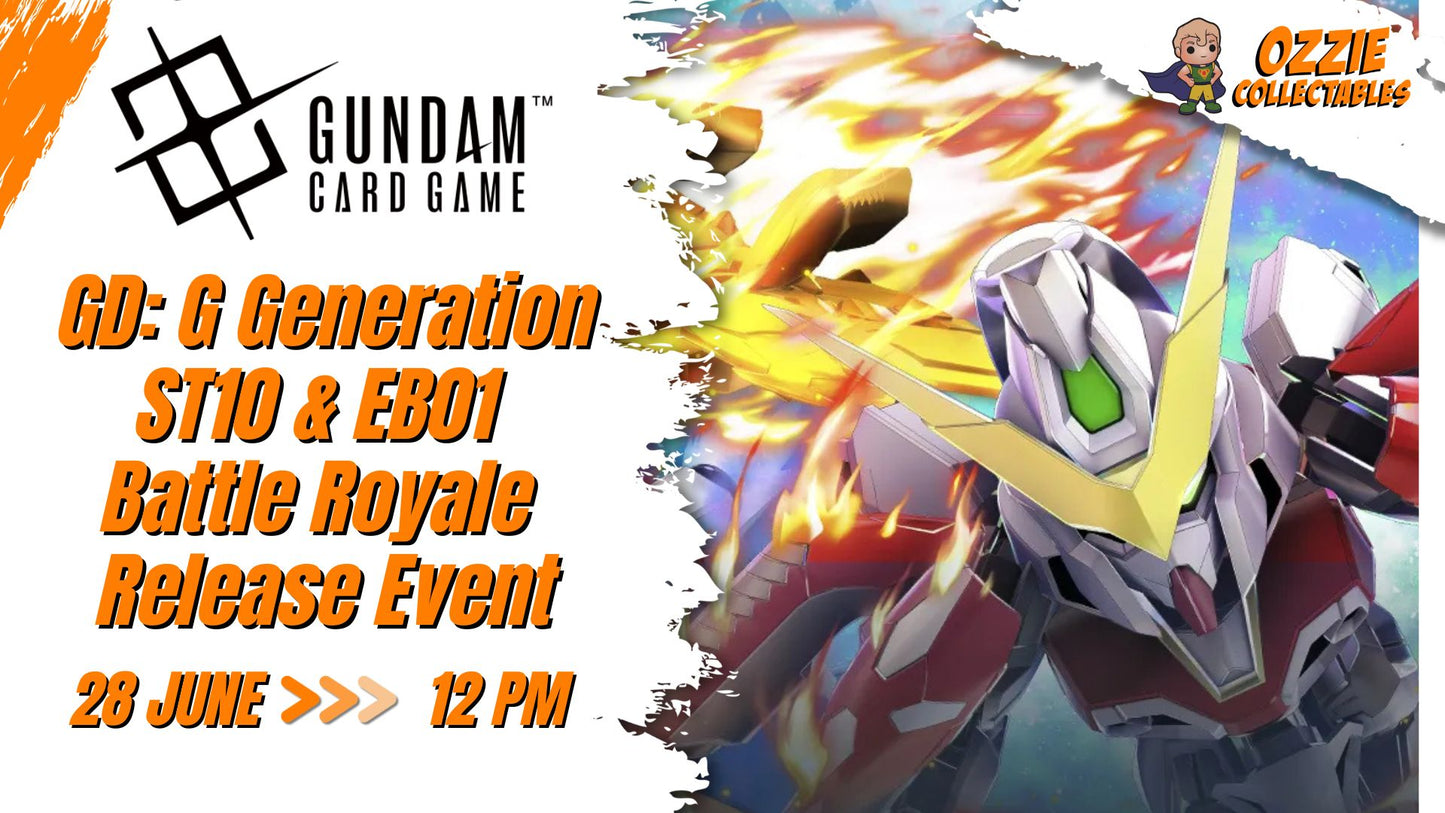 GUNDAM CARD GAME GD: G Generation ST10&EB01 Battle Royale Release Event Sunday 28th June 12pm