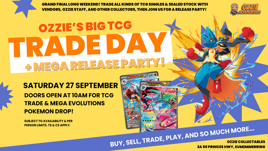 OZZIE TRADE DAY + POKEMON MEGA EVOLUTIONS RELEASE PARTY!