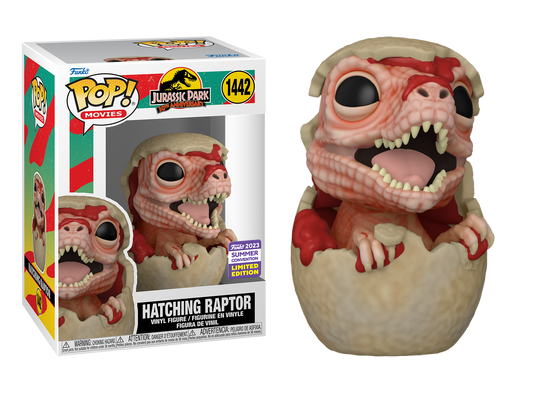 Jurassic Park 30th Anniversary - Hatching Raptor SDCC 2023 Summer Convention Exclusive Pop! Vinyl