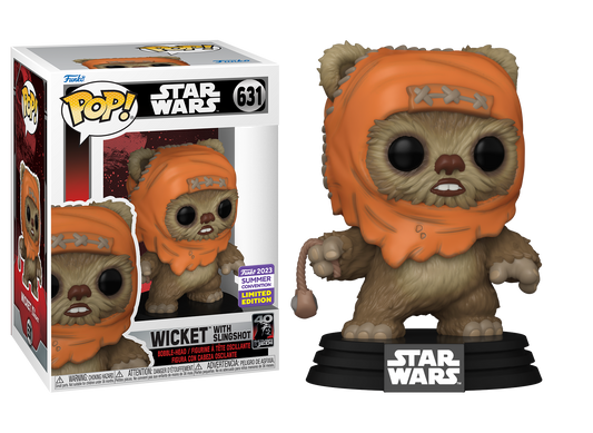 Star Wars Return of the Jedi - Wicket with Slingshot SDCC 2023 Summer Convention Exclusive Pop! Vinyl