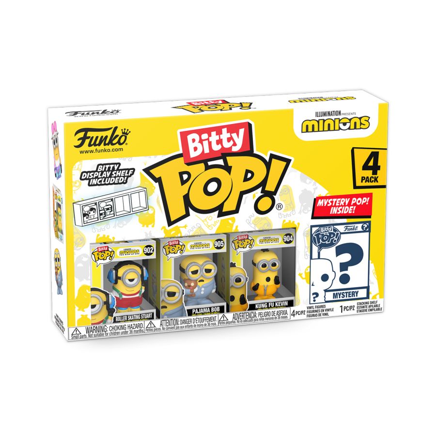 Minions - Roller Skating Stuart Bitty Pop! 4-Pack