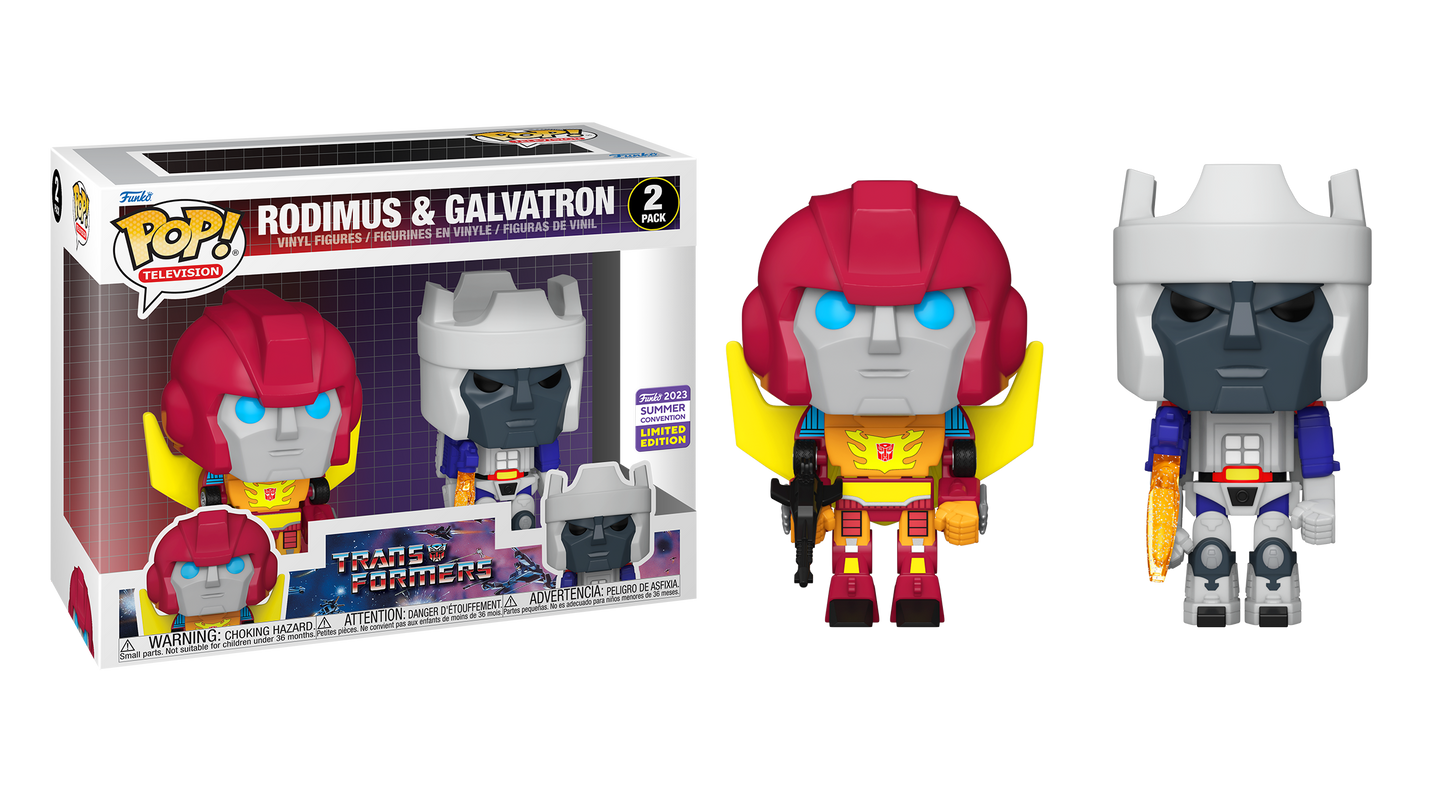 Transformers - Rodimus & Galvatron SDCC 2023 Summer Convention Exclusive 2-Pack Pop! Vinyl