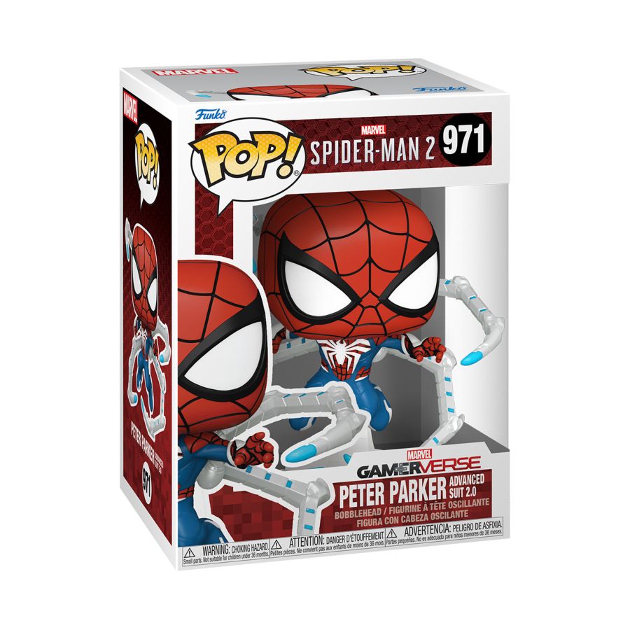 Spiderman 2 (VG'23) - Peter Parker with Advanced Suit 2.0 Pop! Vinyl