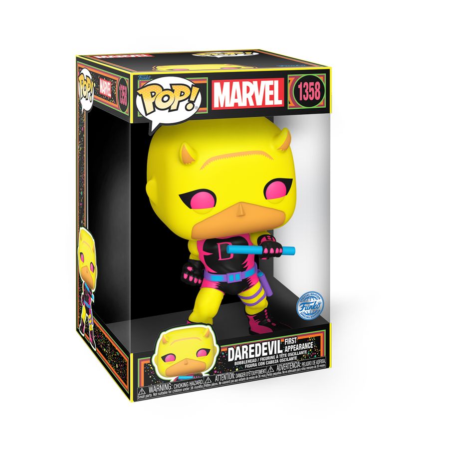 Marvel Comics - Daredevil (First Appearance) US Exclusive Blacklight 10" Pop! Vinyl