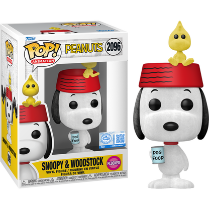 Peanuts - Snoopy with Woodstock Flocked Pop! Vinyl Vinyl