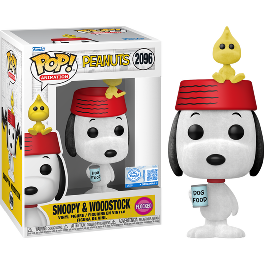 Peanuts - Snoopy with Woodstock Flocked Pop! Vinyl Vinyl