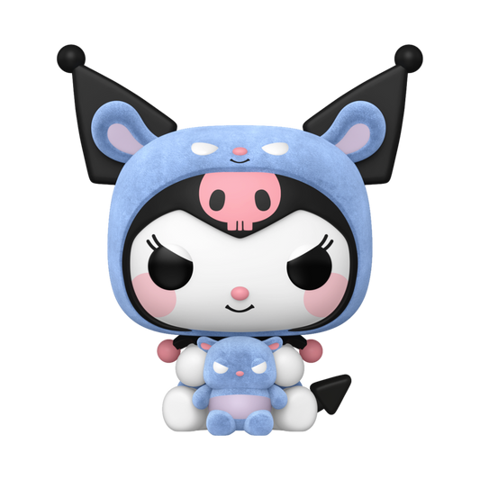 Hello Kitty - Kuromi as Baku Flocked Pop! Vinyl