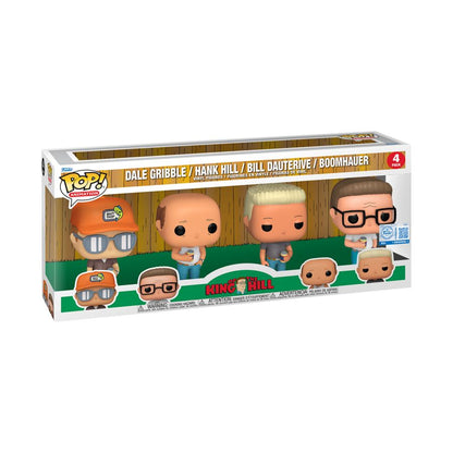 King of the Hill - Dale, Hank, Bill & Boomhauer US Exclusive Pop! 4-Pack