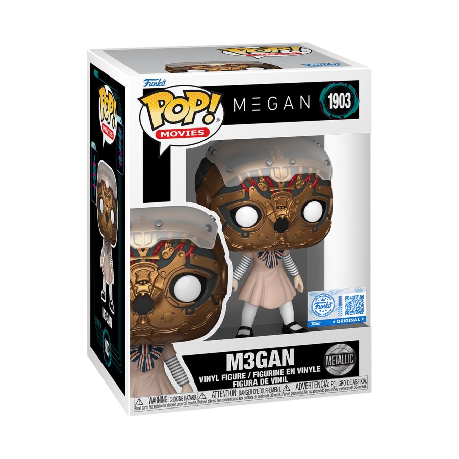 M3GAN - M3GAN Robot Face Exposed US Exclusive Metallic Pop! Vinyl