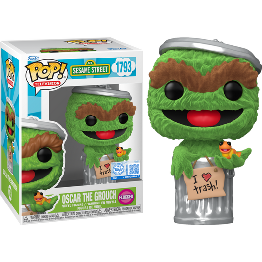 Sesame Street - Oscar the Grouch Flocked Pop! Vinyl