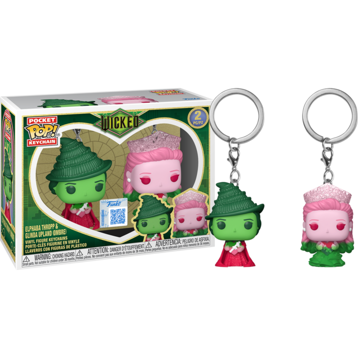 Wicked (2024) - Glina & Elphaba (Ombre) Pop! Keychain 2-Pack