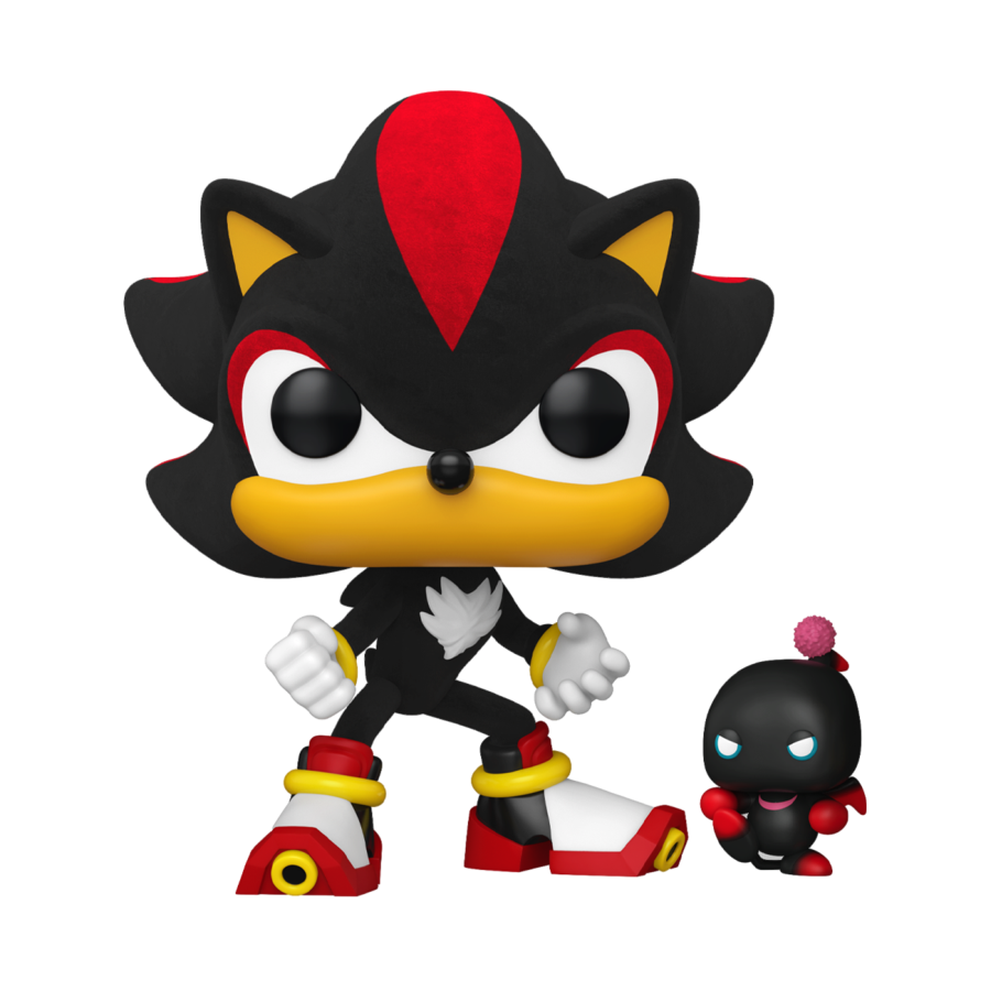 Sonic the Hedgehog - Shadow with Dark Chao US Exclusive Flocked Pop! Vinyl