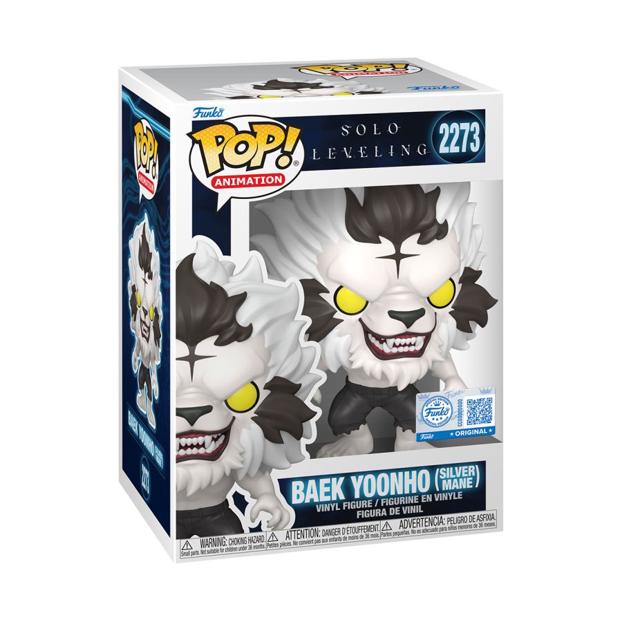 Solo Leveling - Baek Yoonho (Silver Mane) (with Chase) US Exclusive Pop! Vinyl