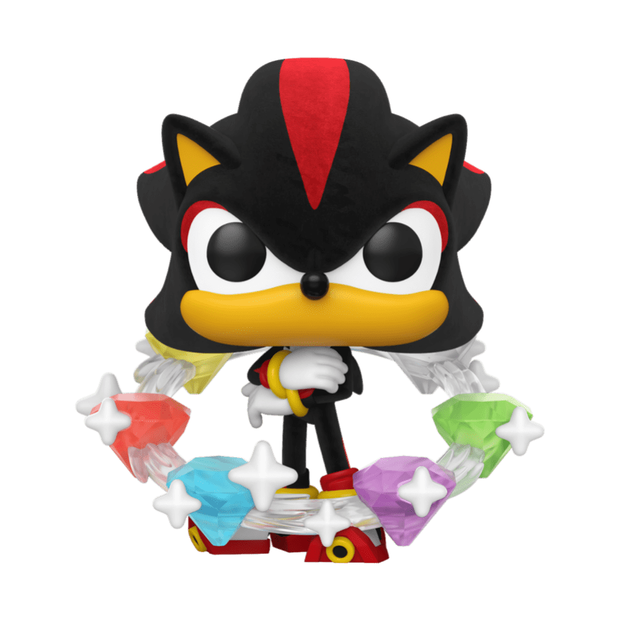 Sonic the Hedgehog - Shadow with Emeralds Exclusive Flocked Pop! Vinyl