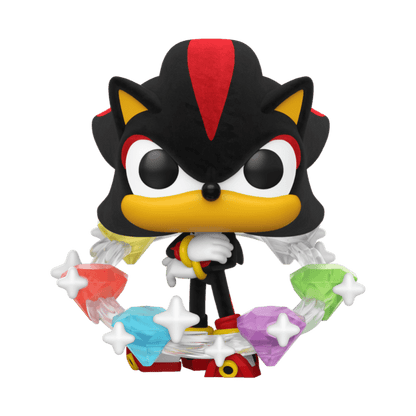 Sonic the Hedgehog - Shadow with Emeralds Exclusive Flocked Pop! Vinyl