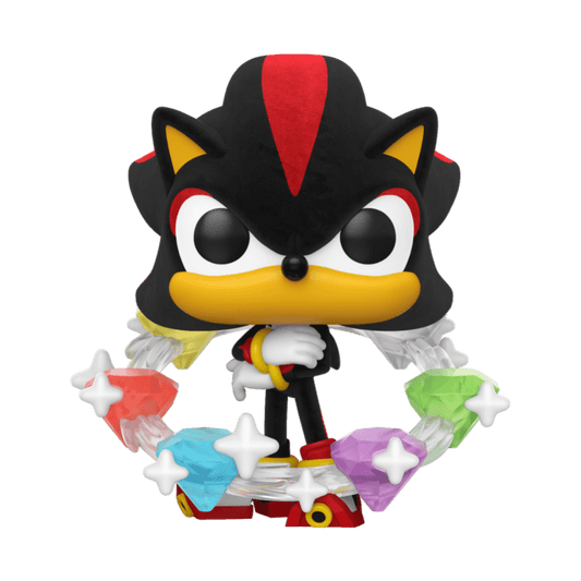 Sonic the Hedgehog - Shadow with Emeralds Exclusive Flocked Pop! Vinyl