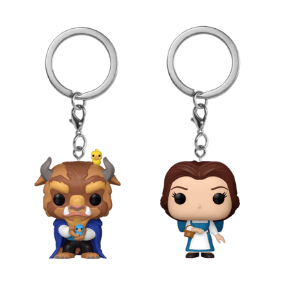 Beauty & the Beast - Belle & Beast Exclusive Pop! Keychain 2-Pack