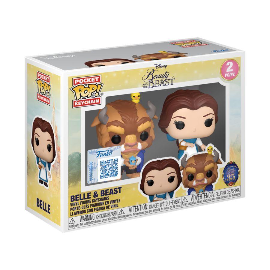 Beauty & the Beast - Belle & Beast Exclusive Pop! Keychain 2-Pack