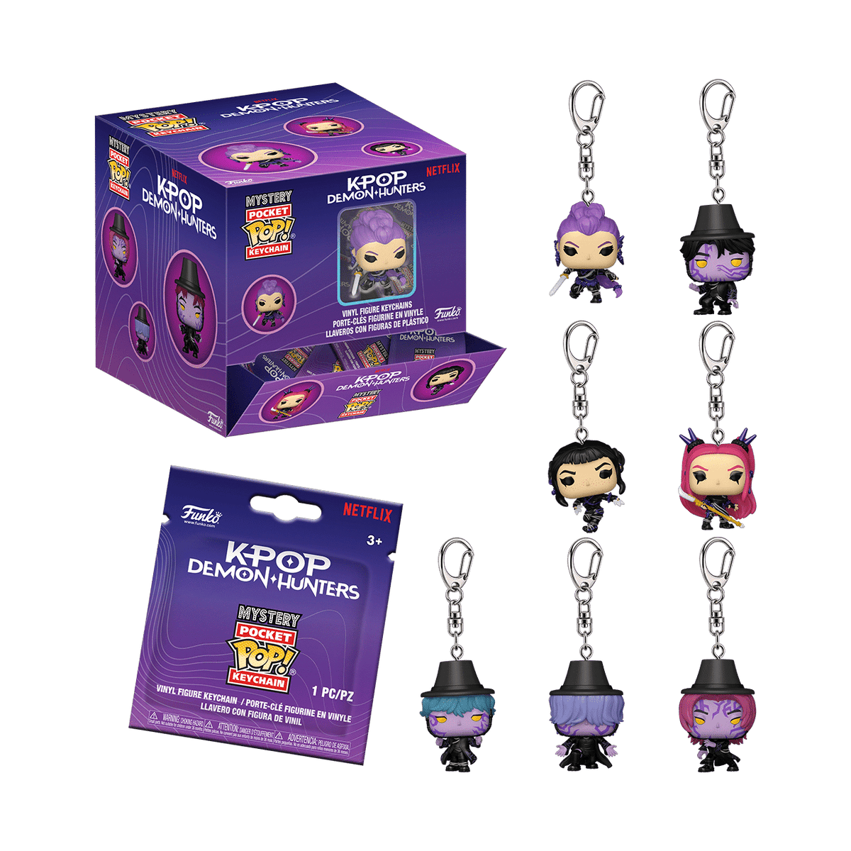 KPop Demon Hunters - Pop! Keychain Blind Bag Assortment (Display of 12)