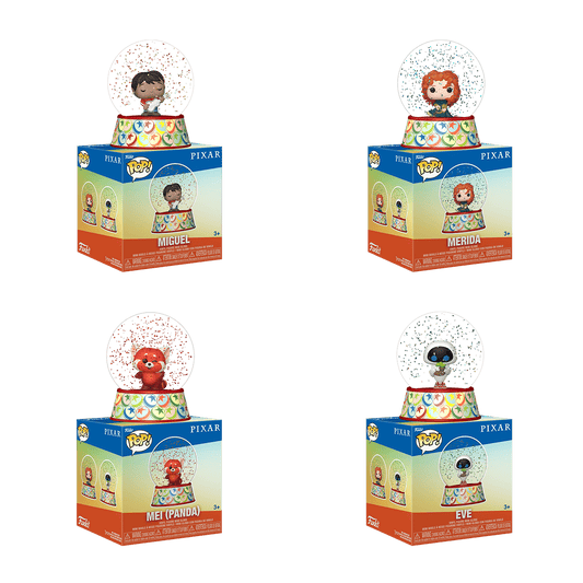 Pixar - Mini Glitter Snow Globes Assortment (Display of 12)