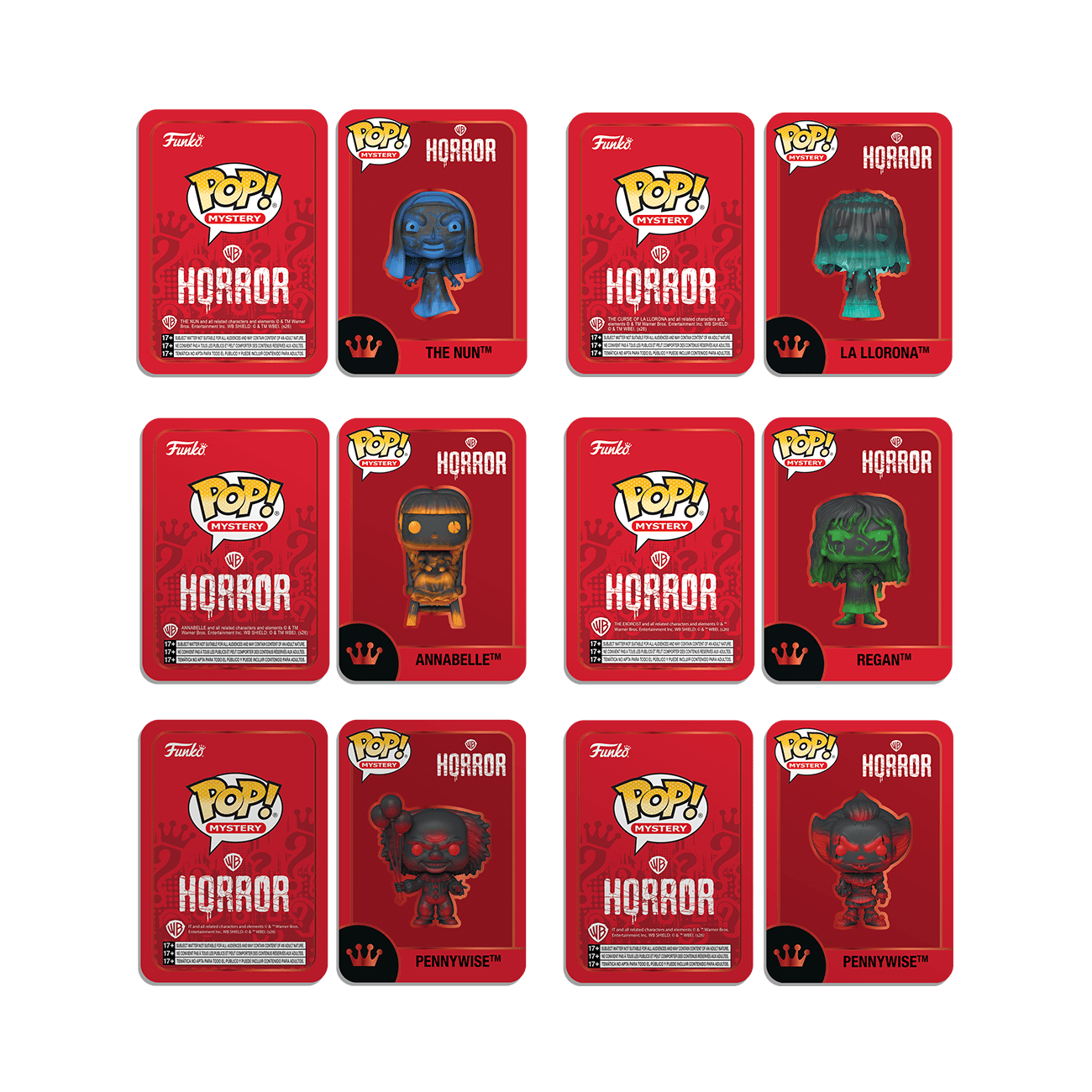 Warner Bros: Horror - Mystery Pop! Vinyl Blind Box Assortment (Display of 6)