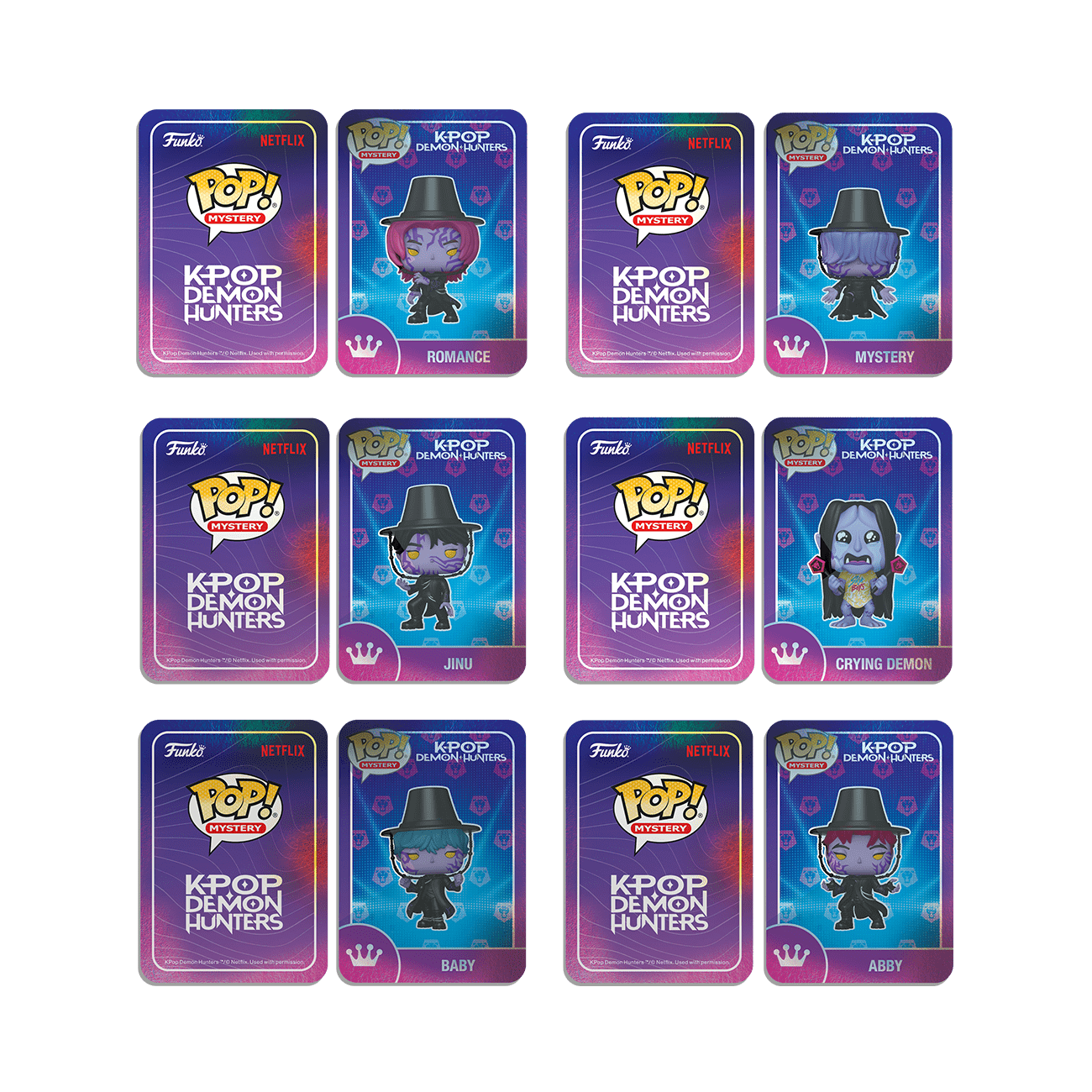 KPop Demon Hunters - Mystery Pop! Vinyl Blind Box Assortment (Display of 6)