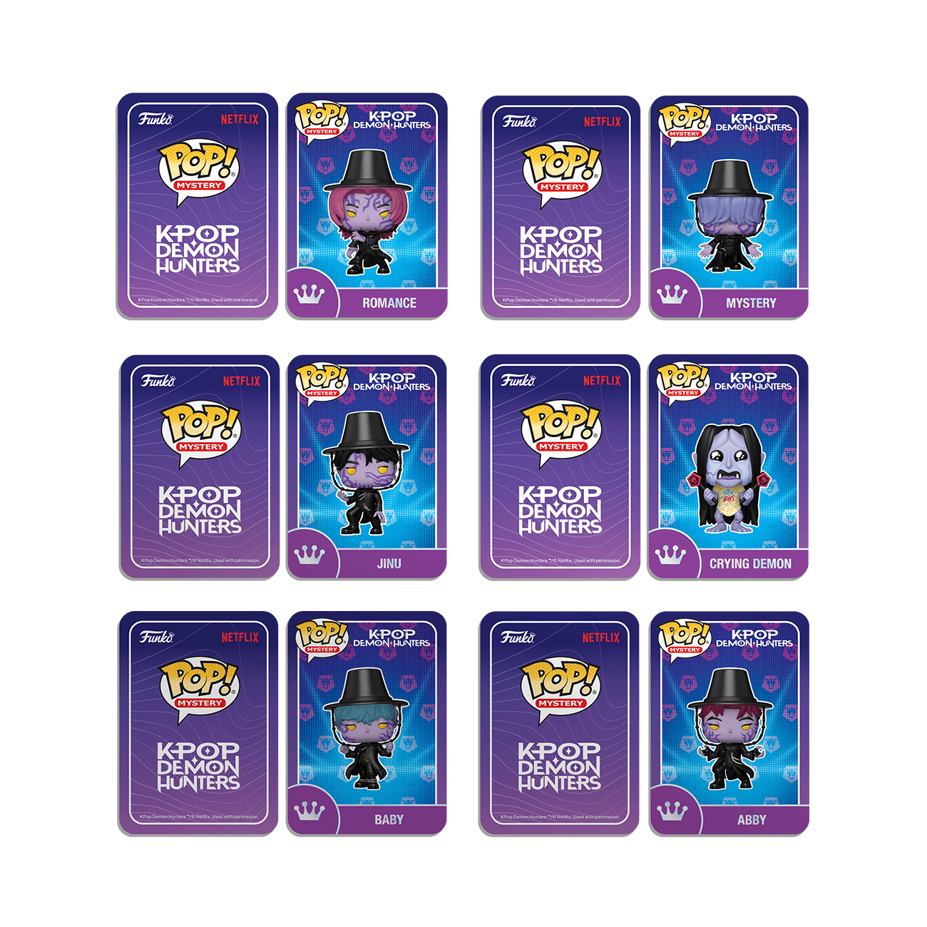 KPop Demon Hunters - Mystery Pop! Vinyl Blind Box Assortment (Display of 6)