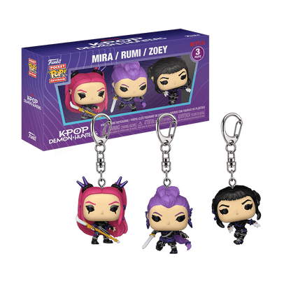 KPop Demon Hunters - Huntrix Pop! Vinyl Keychain (3 Pack)