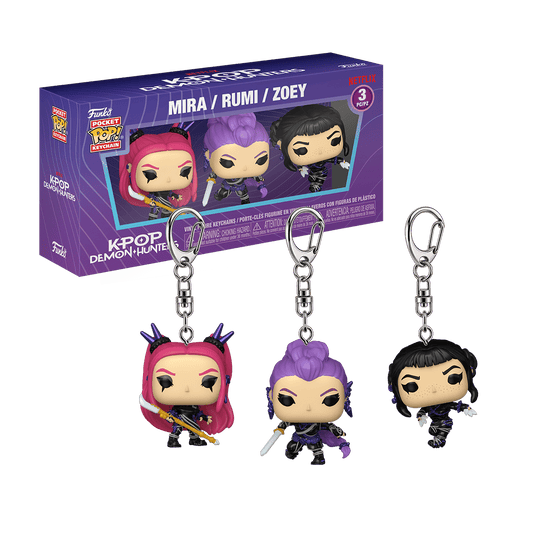 KPop Demon Hunters - Huntrix Pop! Vinyl Keychain (3 Pack)