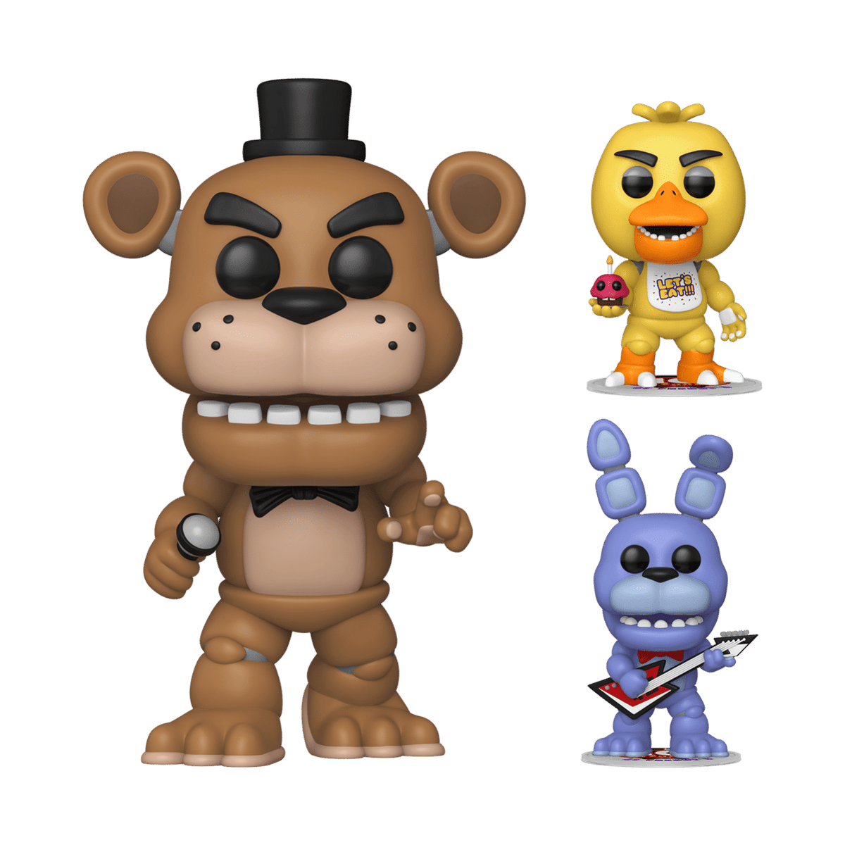 Five Nights at Freddy's - Freddy (10") with Bonnie and Chica Pop! Vinyl Bundle