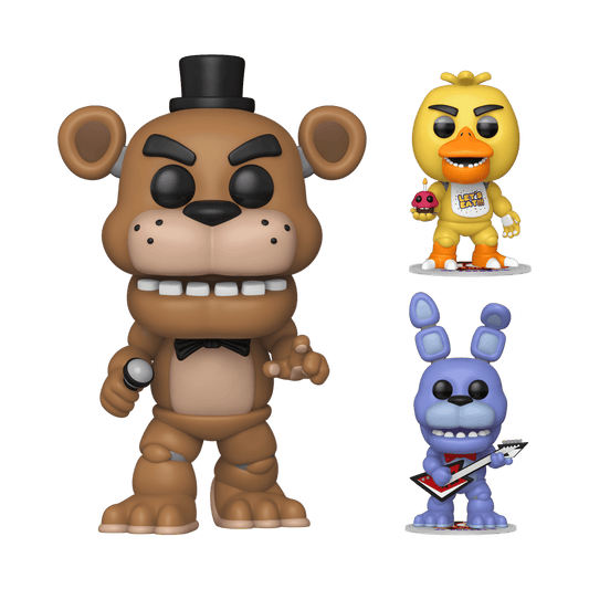 Five Nights at Freddy's - Freddy (10") with Bonnie and Chica Pop! Vinyl Bundle