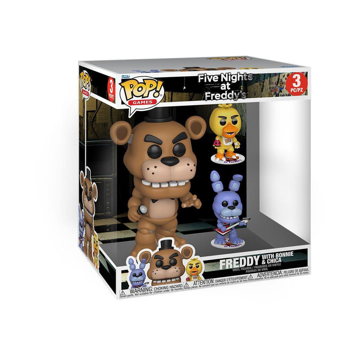 Five Nights at Freddy's - Freddy (10") with Bonnie and Chica Pop! Vinyl Bundle