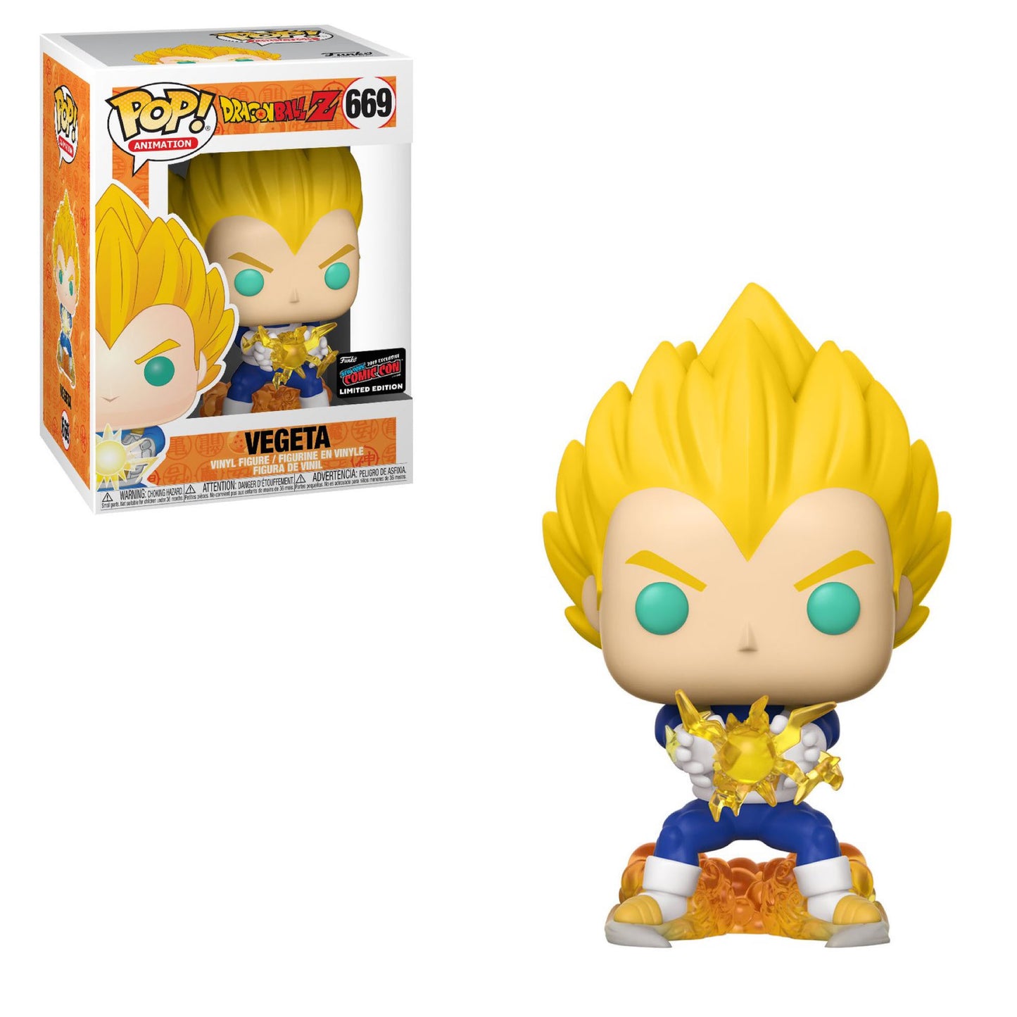 Dragon Ball Z - Vegeta Final Flash 2019 NYCC Exclusive Pop! Vinyl #669