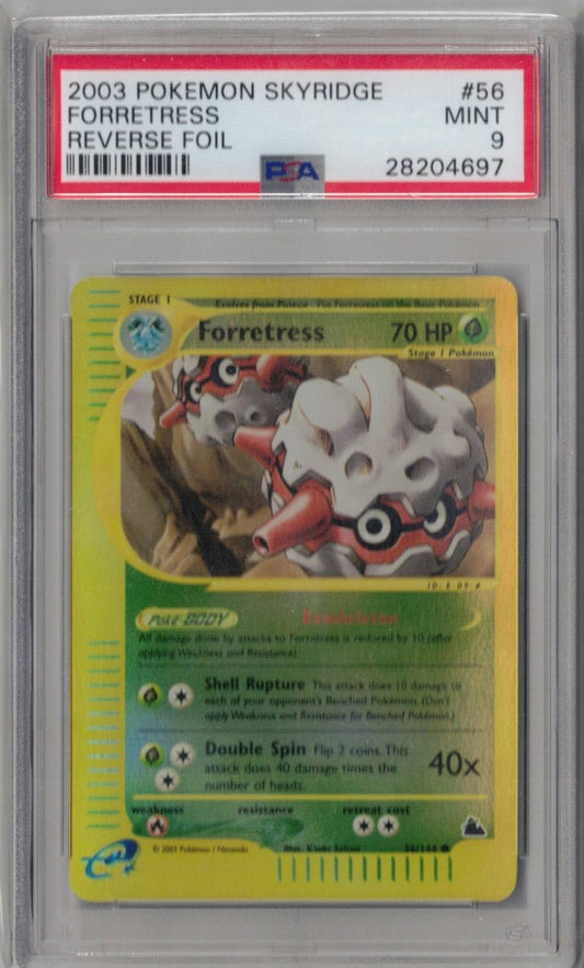 2003 Pokemon Skyridge 56 Forretress-Rev.Foil - PSA 9